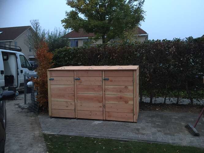 Afbeelding bij Houten ombouw kliko bakken